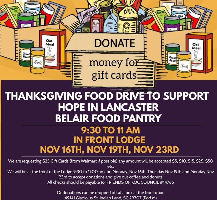 Knights of Columbus Food Drive